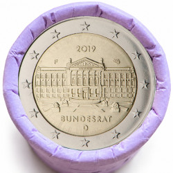 Rouleau de 25 pièces de 2 euros commémoratives – Allemagne 2019 – Bundesrat – recto