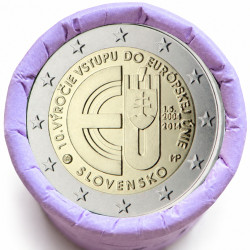 Rouleau de 25 pièces de 2 euros commémoratives – Slovaquie 2014 – Union Européenne – recto