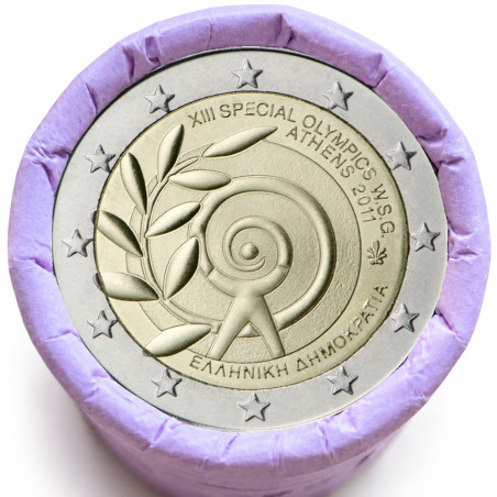 Rouleau de 25 pièces de 2 euros commémoratives – Grèce 2011 – recto