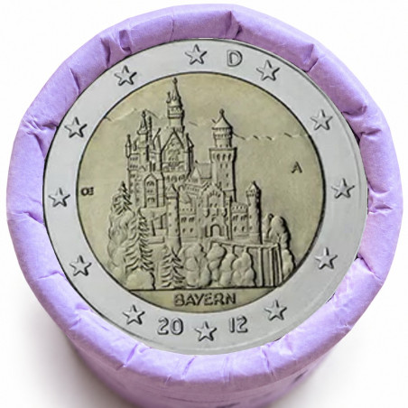 Rouleau de 25 pièces de 2 euros commémoratives – Allemagne 2012 – recto