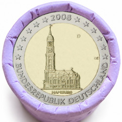 Rouleau de 25 pièces de 2 euros commémoratives – Allemagne 2008 – recto
