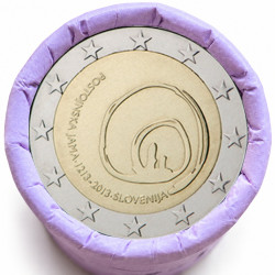 Rouleau de 25 pièces de 2 euros commémoratives – Slovénie 2013 – recto