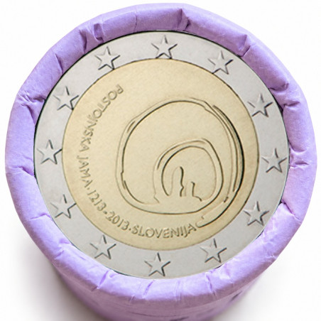 Rouleau de 25 pièces de 2 euros commémoratives – Slovénie 2013 – recto