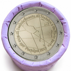 Rouleau de 25 pièces de 2 euros commémoratives – Portugal 2019 – Madère – recto