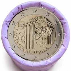 Rouleau de 25 pièces de 2 euros commémoratives – Slovaquie 2018 – République – recto