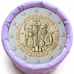 Rouleau de 25 pièces de 2 euros commémoratives – Slovaquie 2013 – recto