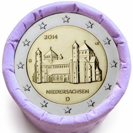 Rouleau de 25 pièces de 2 euros commémoratives – Allemagne 2014 – Eglise Saint Michel – recto