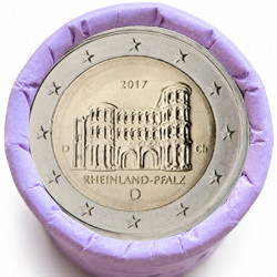 Rouleau de 25 pièces de 2 euros commémoratives – Allemagne 2017 – Porte noir – recto