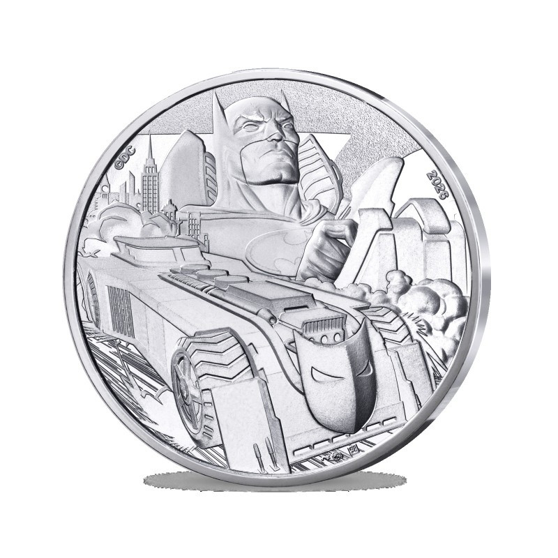 France 2026 - 10 euros Argent UNC - Batman Batmobile -argent UNC - revers