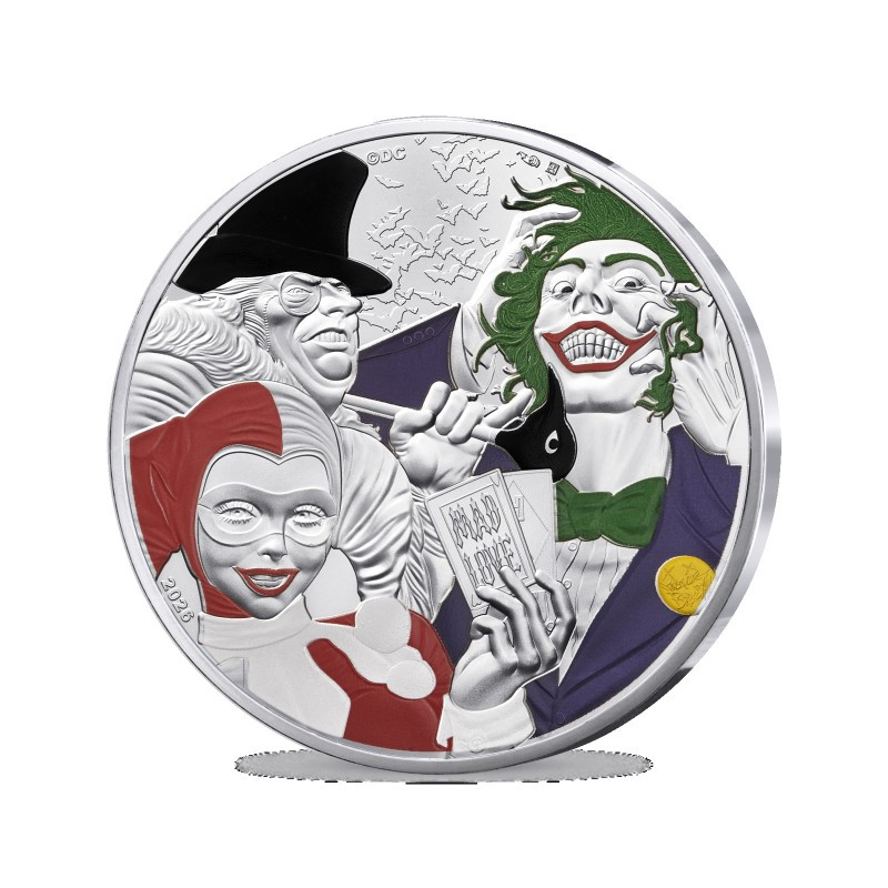 France 2026 - 50 euros Argent UNC - Batman Argent Vilains - revers