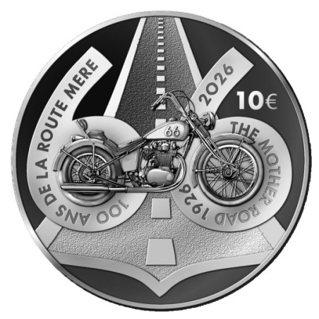 France 2026 - 10 euros Argent BE - Route 66