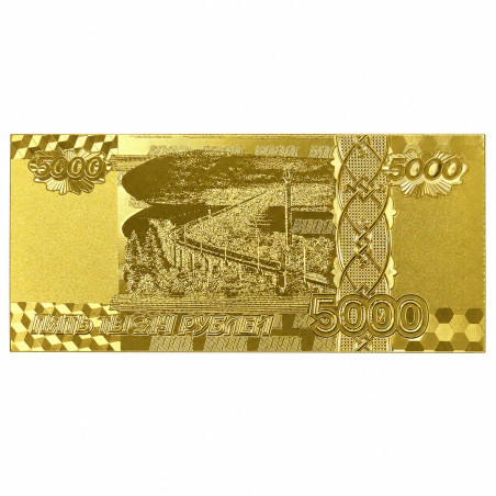 Russie 5000 roubles Billet doré