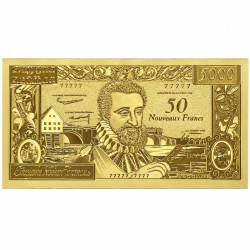 Réplique 50 Nouveau Francs - 500 Francs Henri IV