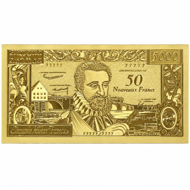 Réplique 50 Nouveau Francs - 500 Francs Henri IV