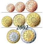 Portugal 2002 : serie de 1 cent a 2 euros