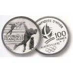 100 Francs Argent Albertville 1992 - Patinage de Vitesse