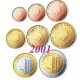 Pays-Bas 2001 : serie de 1 cent a 2 euros