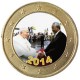 Hommage à Nelson Mandela 2014 - 4 pièces de 1 euro domées en couleur