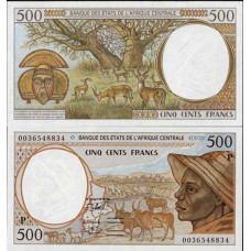 P.601 Afrique Centrale Tchad - Billet de 500 Francs